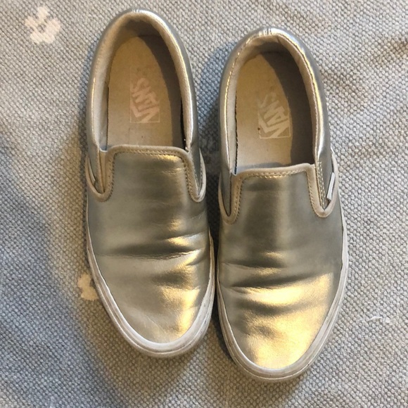 Vans Shoes - Vanes Slip On Shoes Metallic